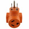 Ac Works Welder 6-50P Plug to 10-30R 3-Prong 30A 3-Prong Dryer Adapter AD6501030